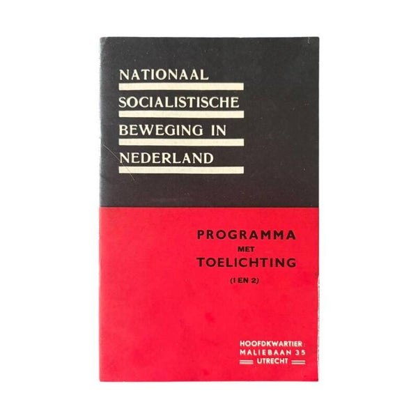 Originele WW2 Brochure 'NSB Programma met Toelichting (1 EN 2)