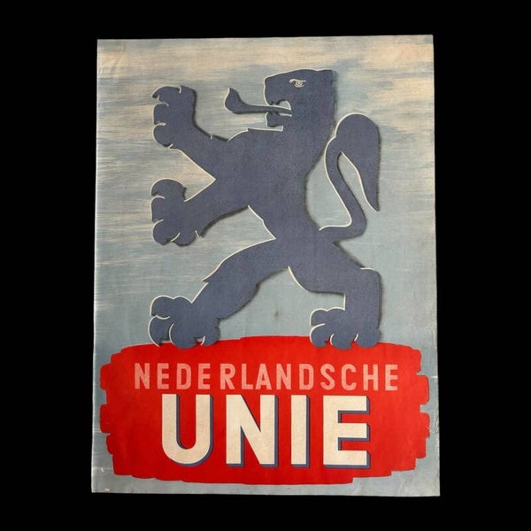 Originele WW2 Poster Nederlandsche Unie 'Eendracht Maakt Macht'