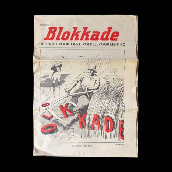 Originele WW2 Krant 'Blokkade' - De Strijd voor onze Voedselvoorziening, Oct 1941