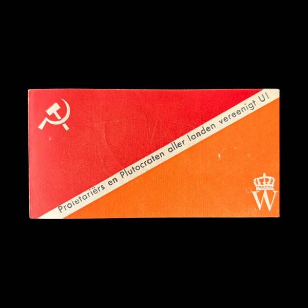 Origineel WW2 Kaartje 'Proletariërs en Plutocraten aller landen vereenigt U!