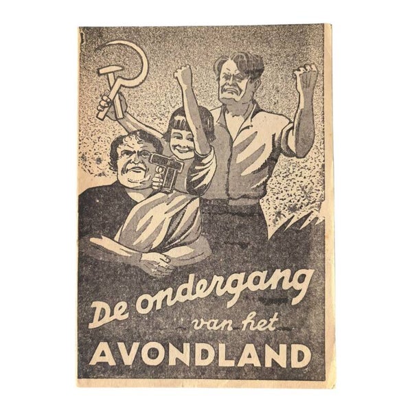 Originele WW2 Brochure 'De Ondergang van het Avondland' Stemt Mussert!