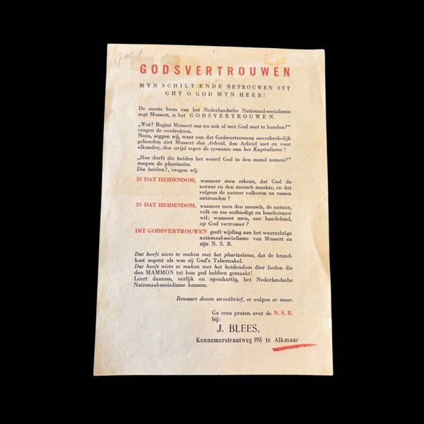 Strooibrief 'NSB Alkmaar'