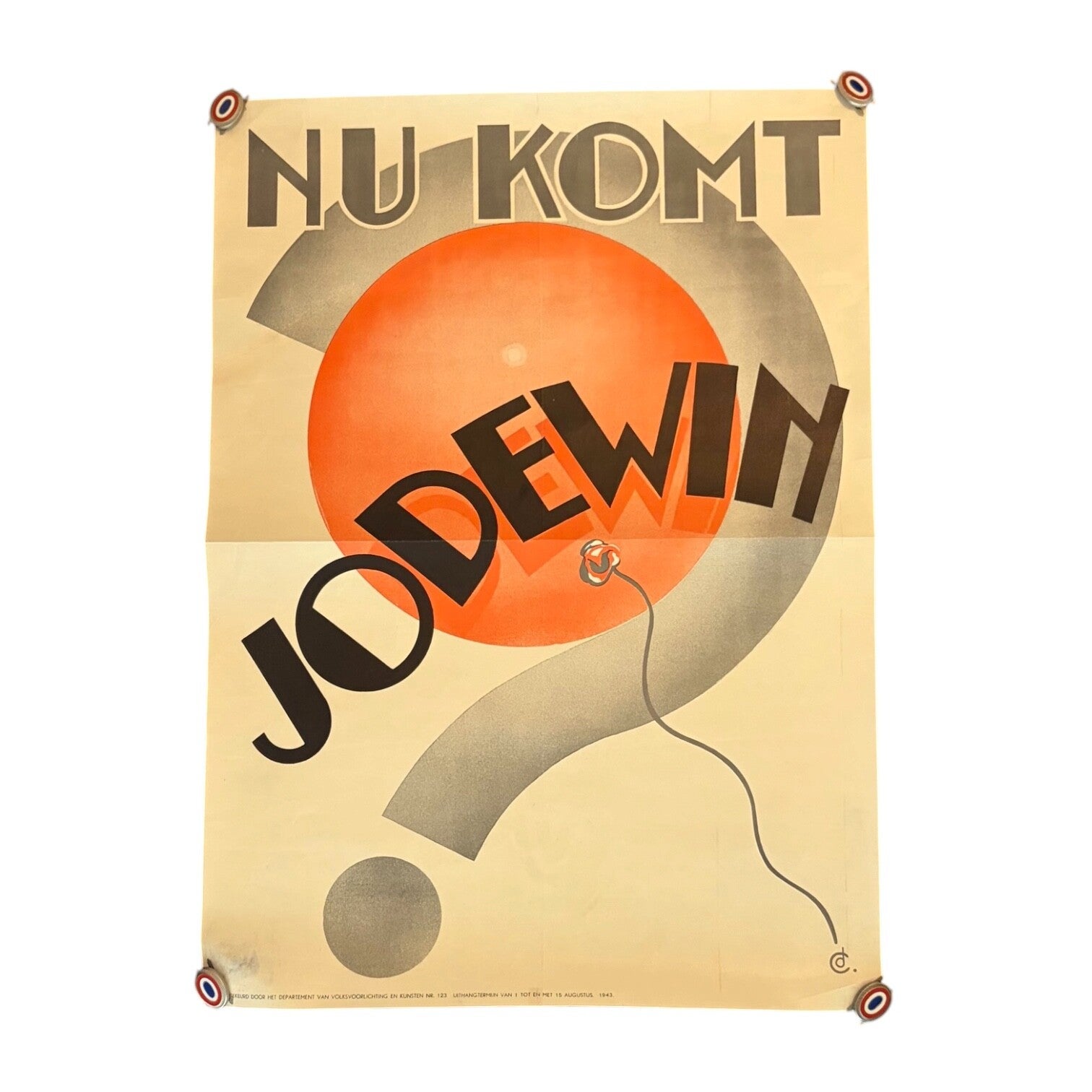 Poster 'Nu Komt Jodewin'
