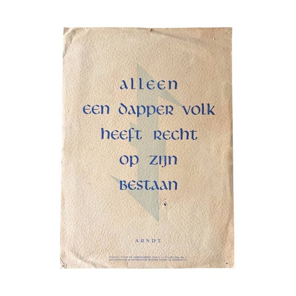 Affiche 'Parool v/d Arbeidsweek 1942'