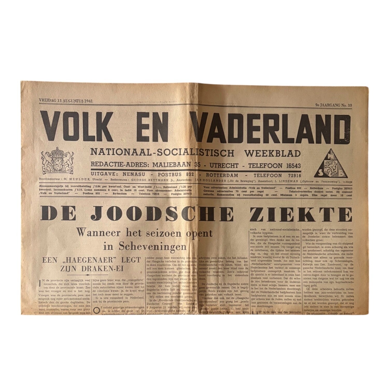 Krant 'VoVa - 9e jaargang No. 33'