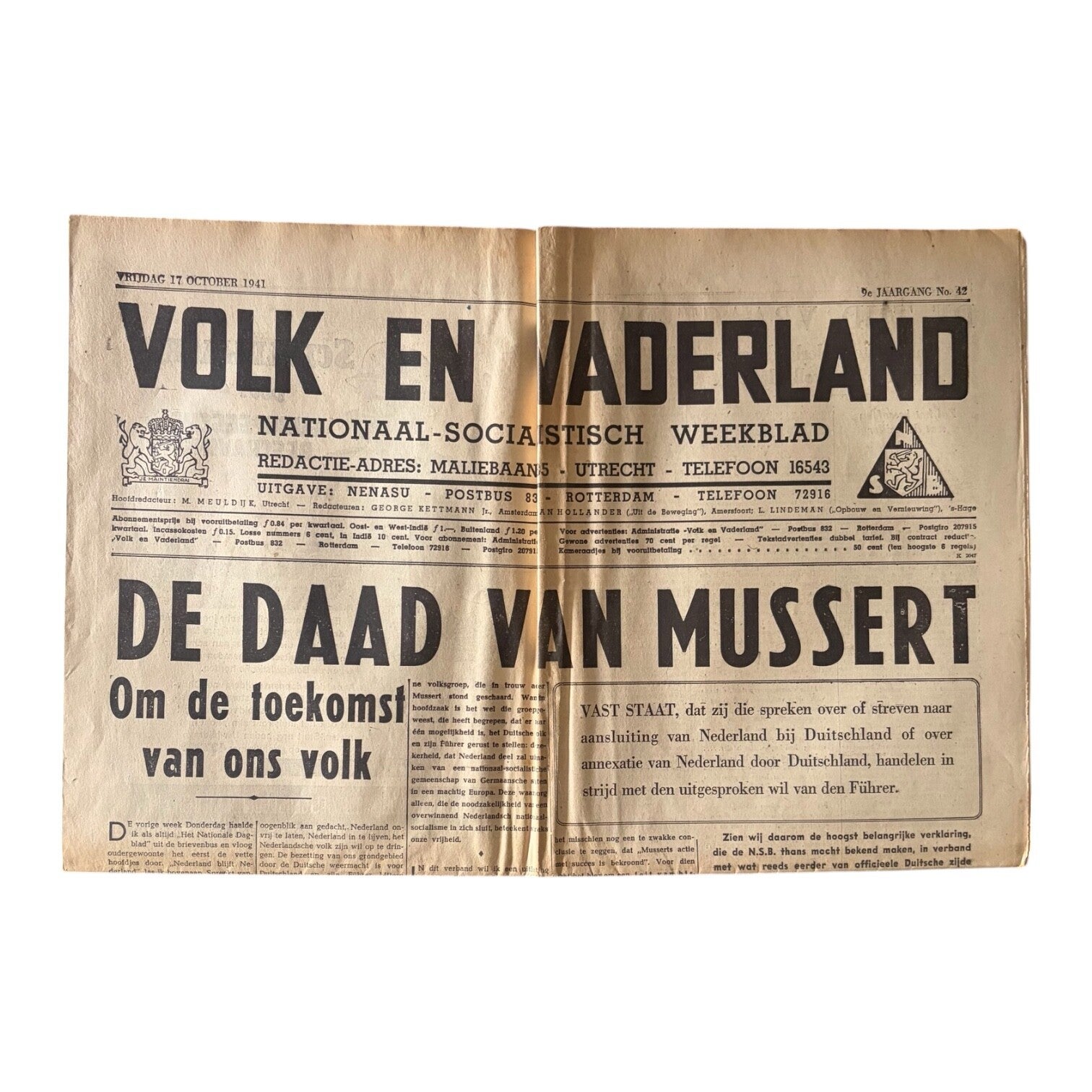 Krant 'VoVa - 9e jaargang No. 42'