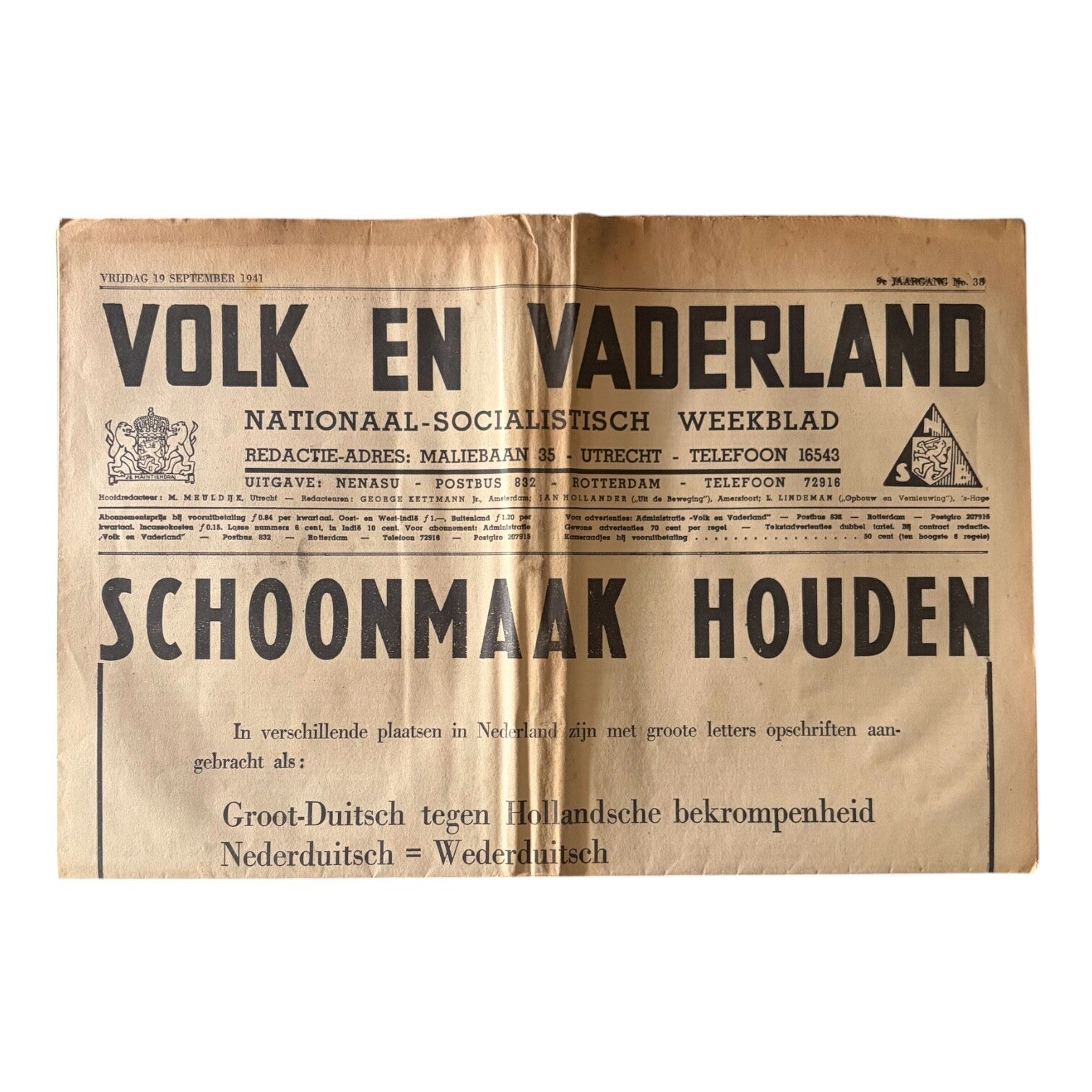 Krant 'VoVa - 9e jaargang No. 38'