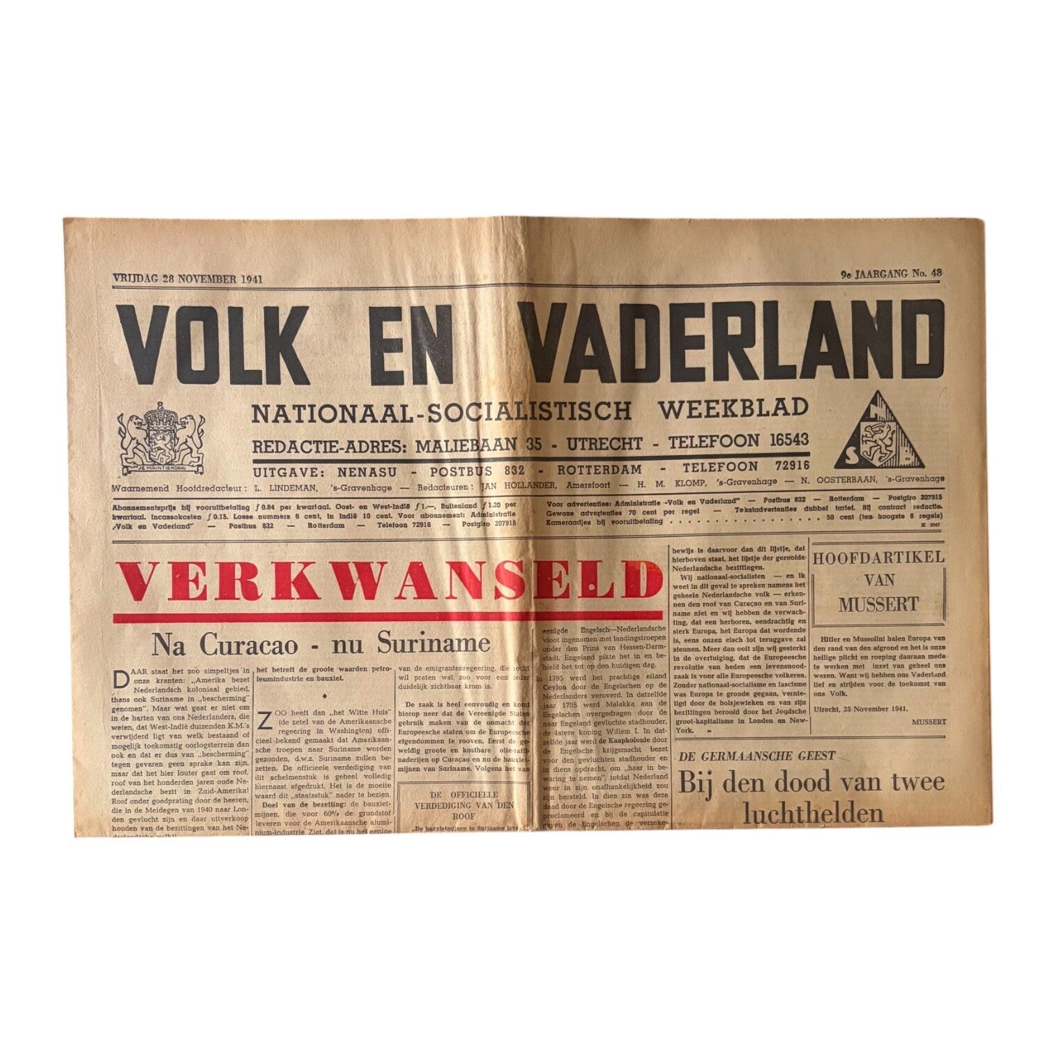 Krant 'VoVa - 12e jaargang No. 48'