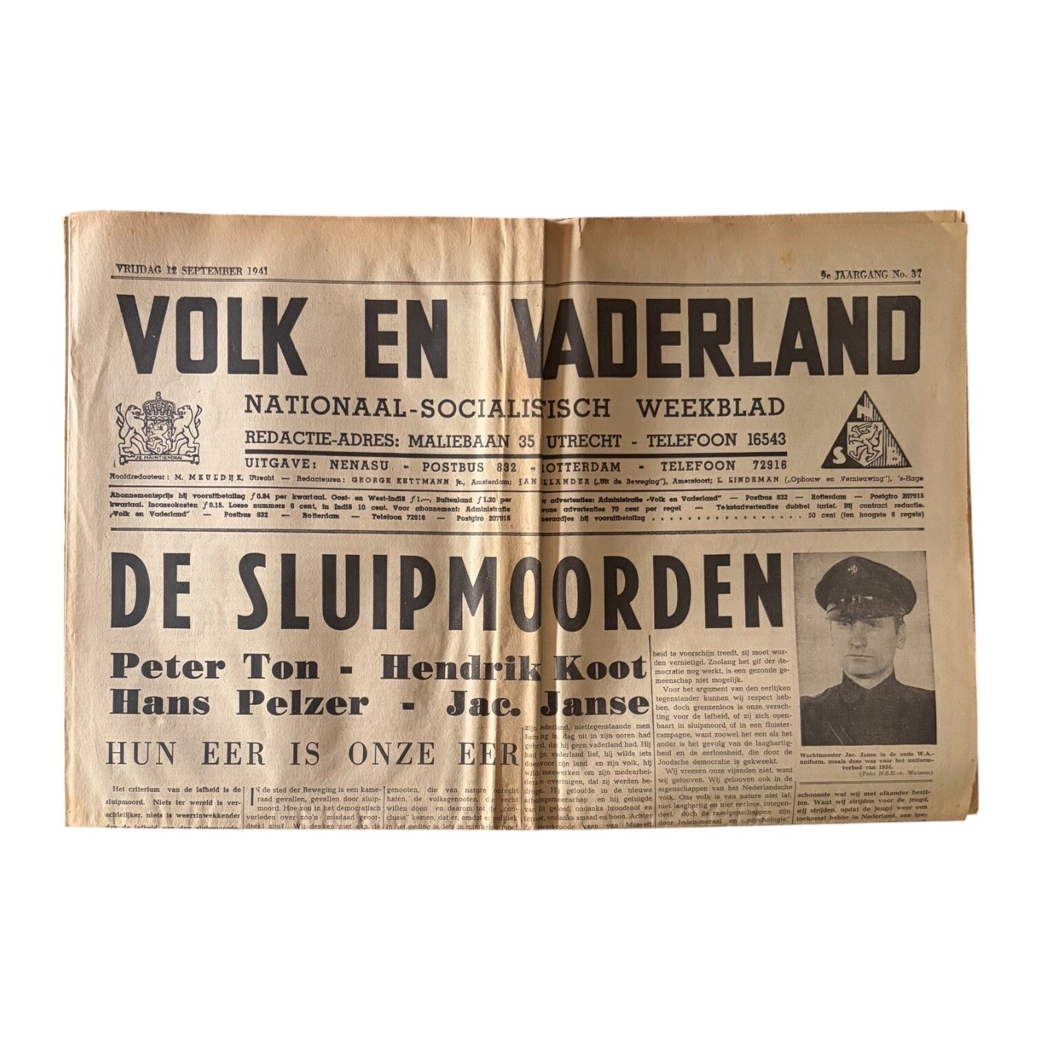 Krant 'VoVa - 9e jaargang No. 37'