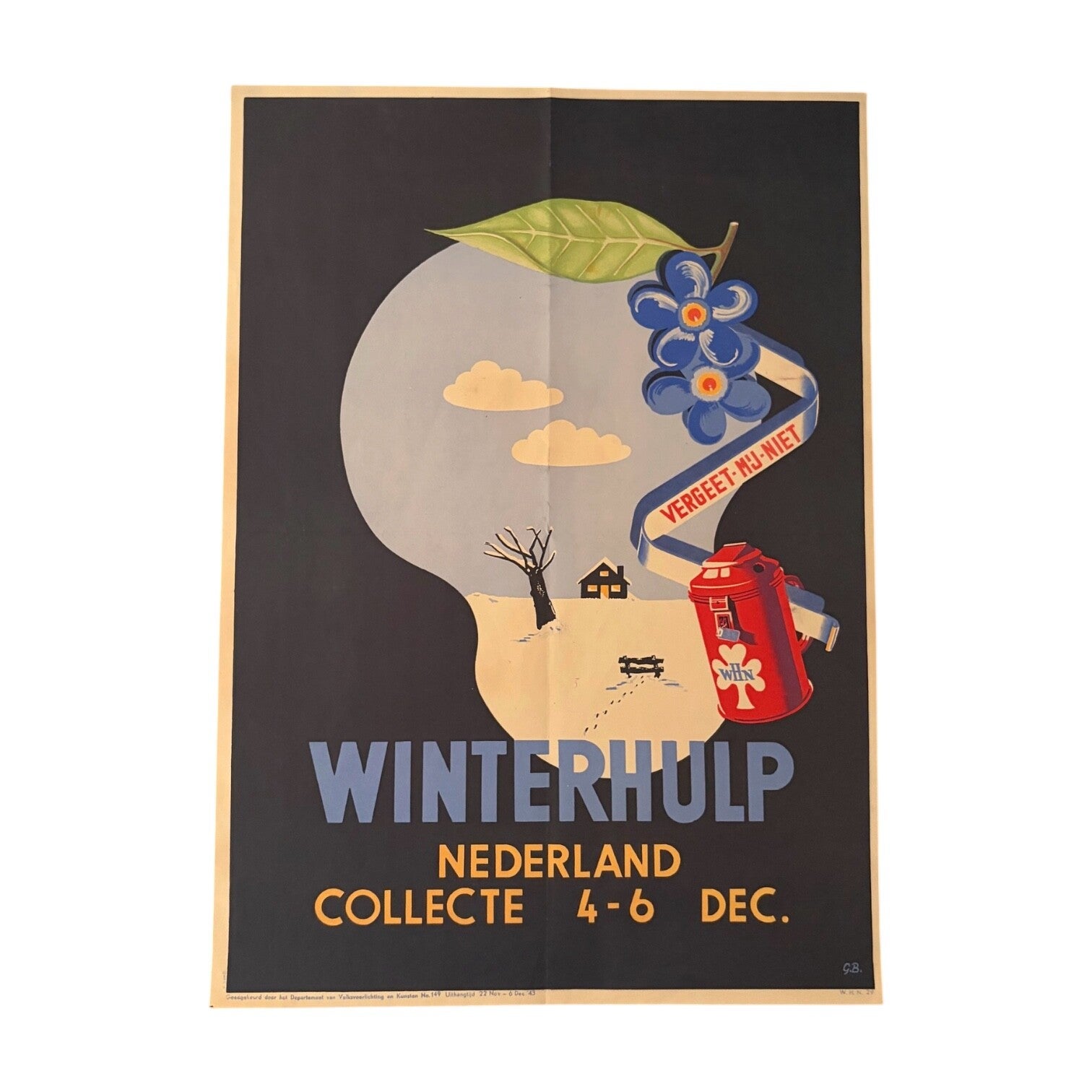 Poster 'Winterhulp Nederland'