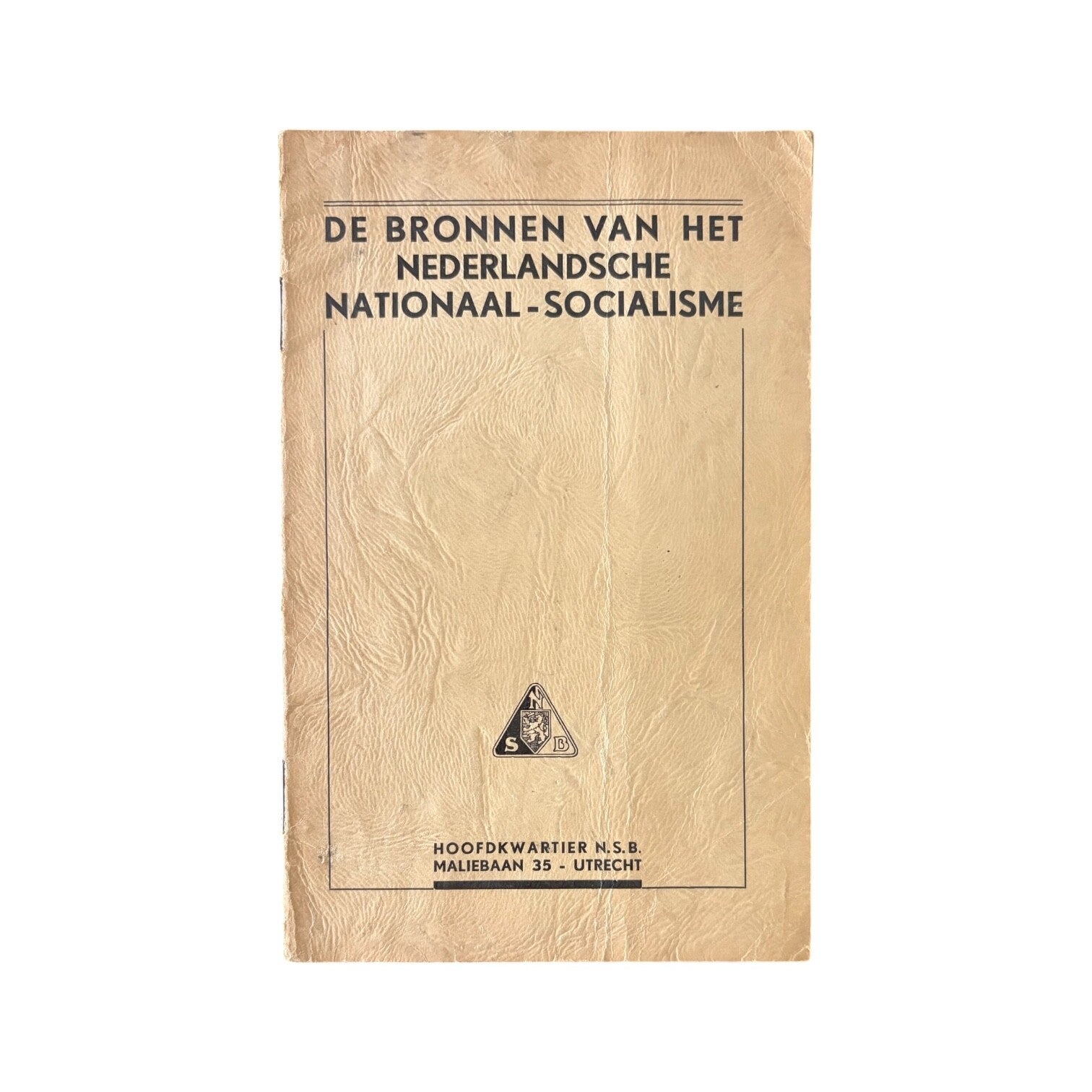 Brochure 'Bronnen Nationaal-Socialisme'
