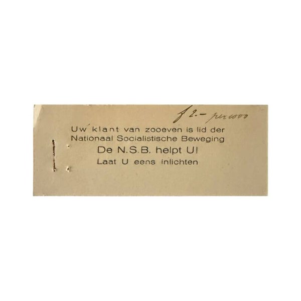 Kaartje 'NSB - Leider Mussert'