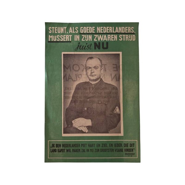Flyer 'Steunt Mussert, juist NU'