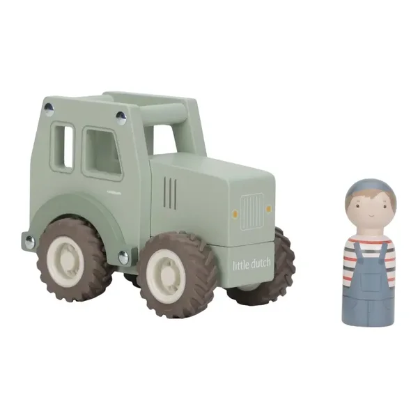 Little Dutch Houten tractor -  Inclusief Pegdoll – Hout