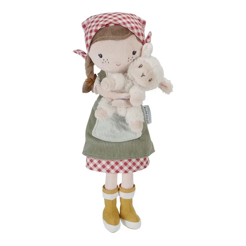 Knuffelpop Boerin Rosa met schaap 35cm LD4565