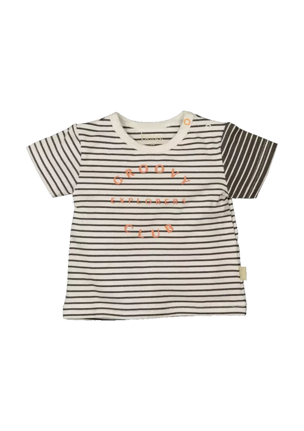 BESS  Shirt sh.sl. Striped Off White