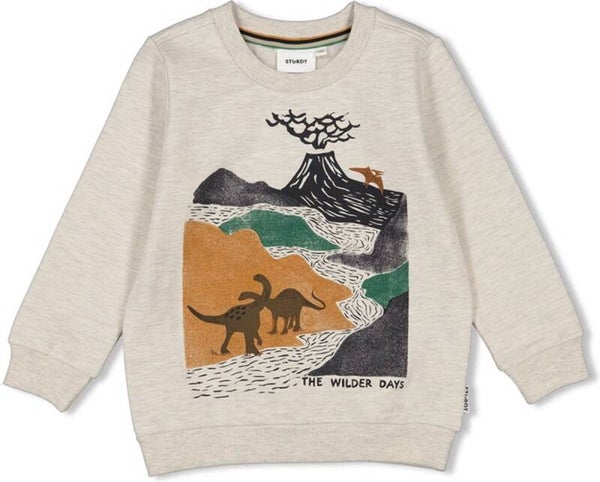 Sturdy Sweater offwhite melange vulkaan - 71600526 - Maat 110