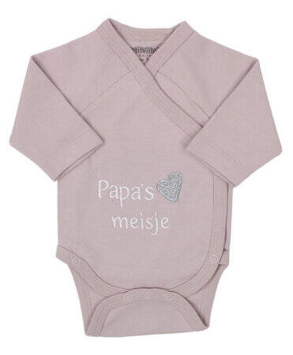 Petit Villain Romper papa's meisje, oudroze