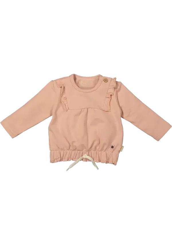 BESS  Sweater Ruffles Dusty Rose 241037-038