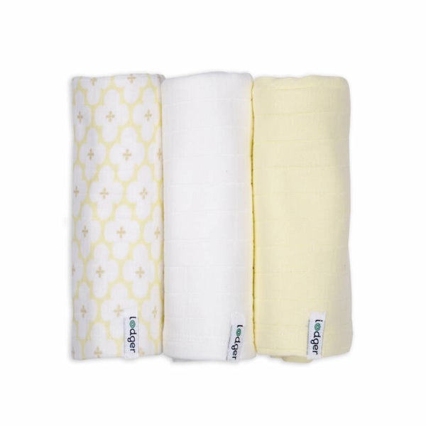 Lodger Hydrofiele doeken 3-pack Butter Matcha