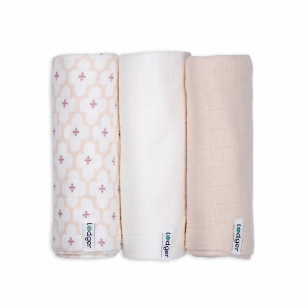 Lodger Hydrofiele doeken 3-pack Powder Matcha