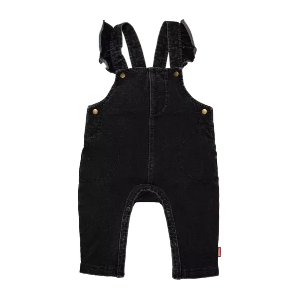 BESS meisjes salopette Denim Ruffles Black Denim