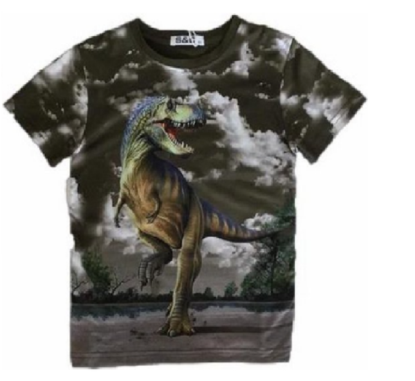 S&C Dinosaurus T-Shirt  T-Rex - Grijs