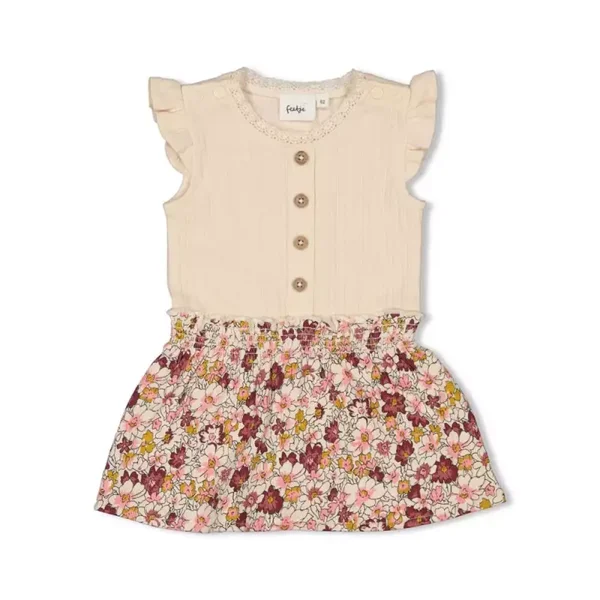 Feetje Wild flower jurk roze