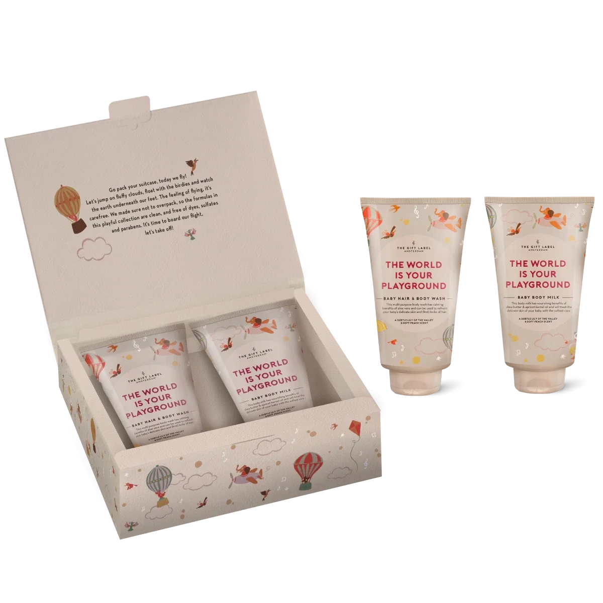 The Gift Label GESCHENKDOOS BABY - DE WERELD IS JOUW SPEELTUIN 150ml