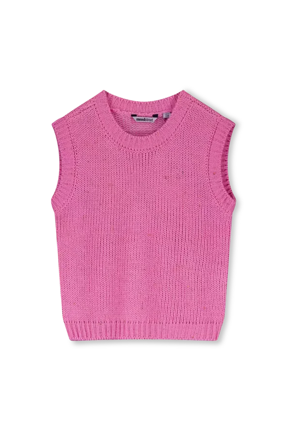 Moodstreet Roze spencer grof gebreid