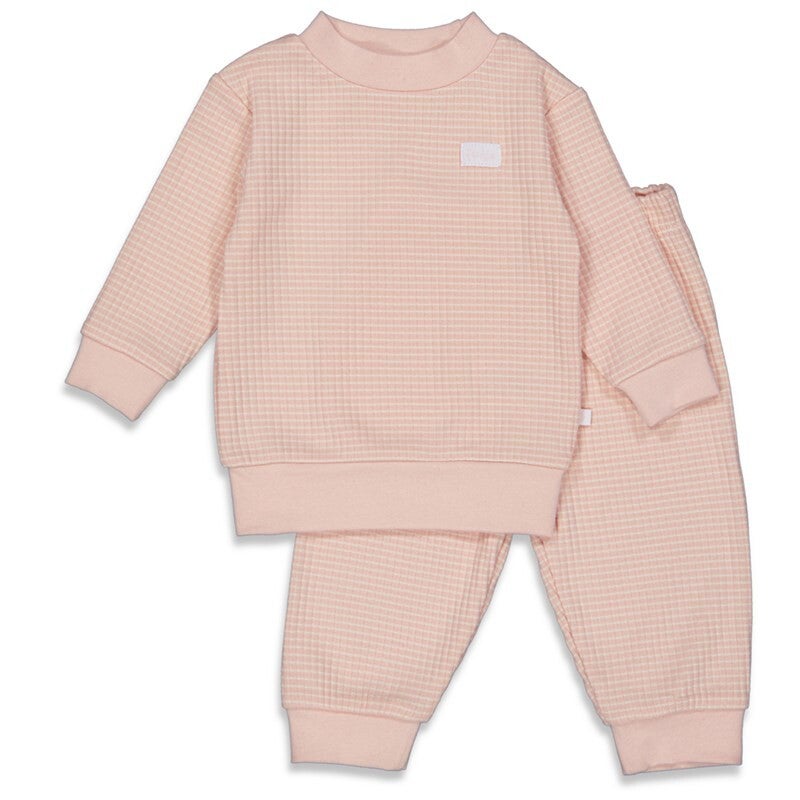 Wafelpyjama Oud roze
