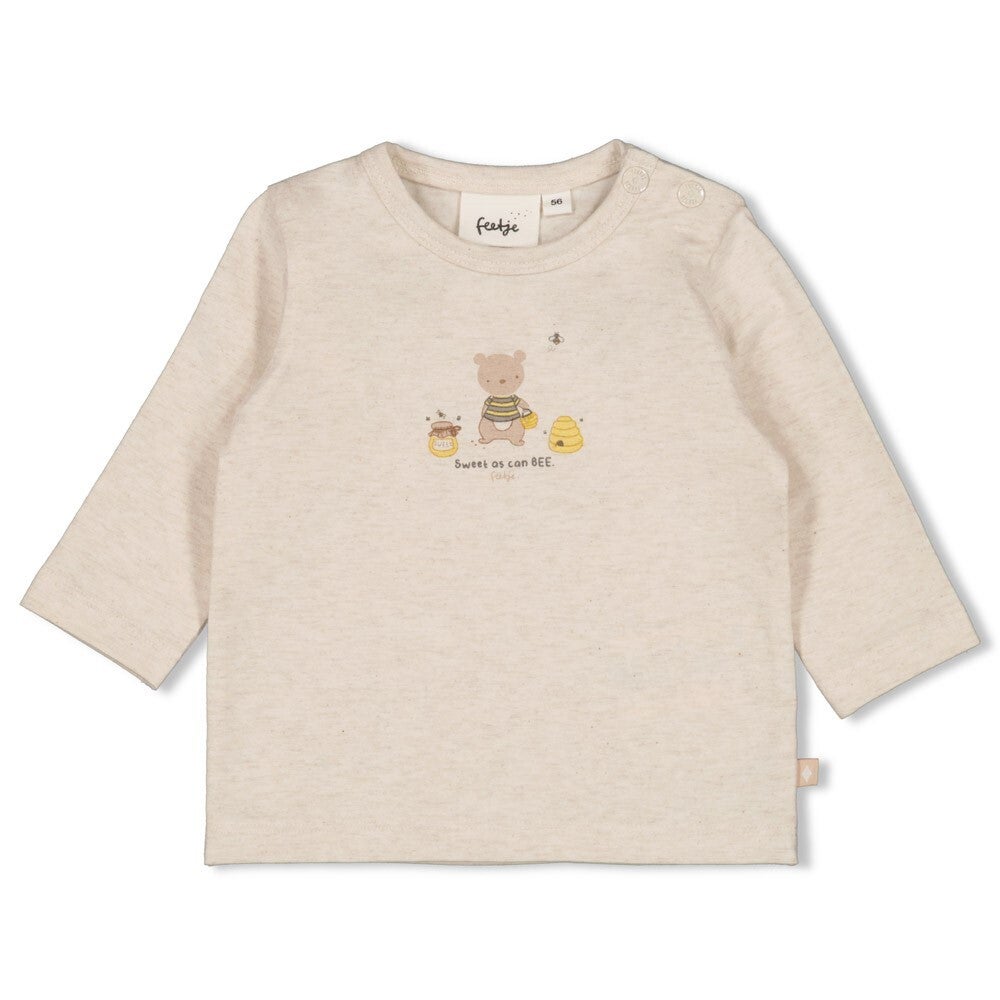 Feetje  Honny bear Longsleeve Offwhite melange