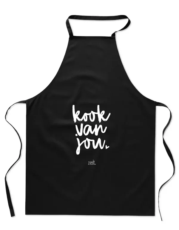 Zoedt Schort met tekst 'Kook van jou'