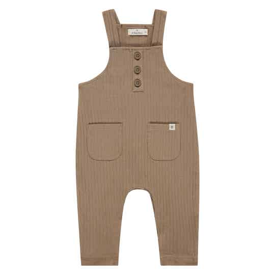 A Tiny Story baby dungaree caramel