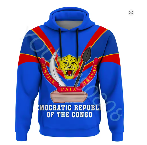 Sweat à capuche style crocs rétro RDCongo