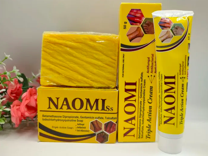 Savon et Crème Anti Taches - NAOMI - 200g Savon - 50g Crème - Peau Sans Imperfections - Mixte