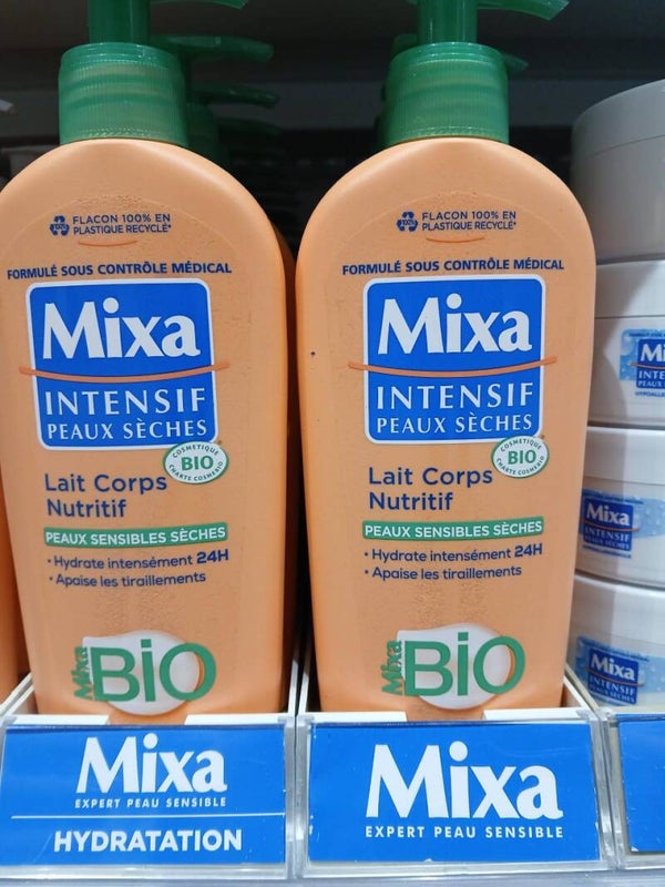 Lait Corps MIXA pour  Peau Sensible Sèche Bio Huile d'Abricot