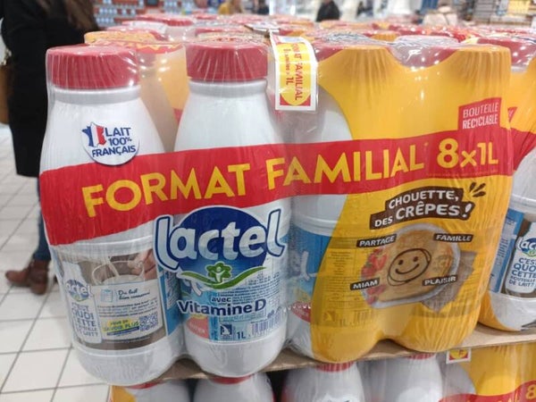 Pack du Lait UHT FORMAT FAMILIAL 0% MAT. GR 8X1L