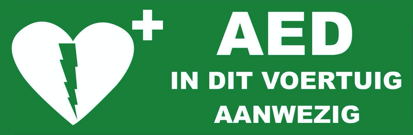 AED in dit voertuig aanwezig