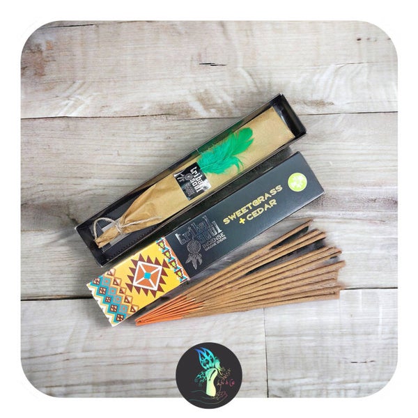 Encens Tribal Soul - Cèdre et Sweet Grass - boîte de 15gr (+/- 12 bâtons)