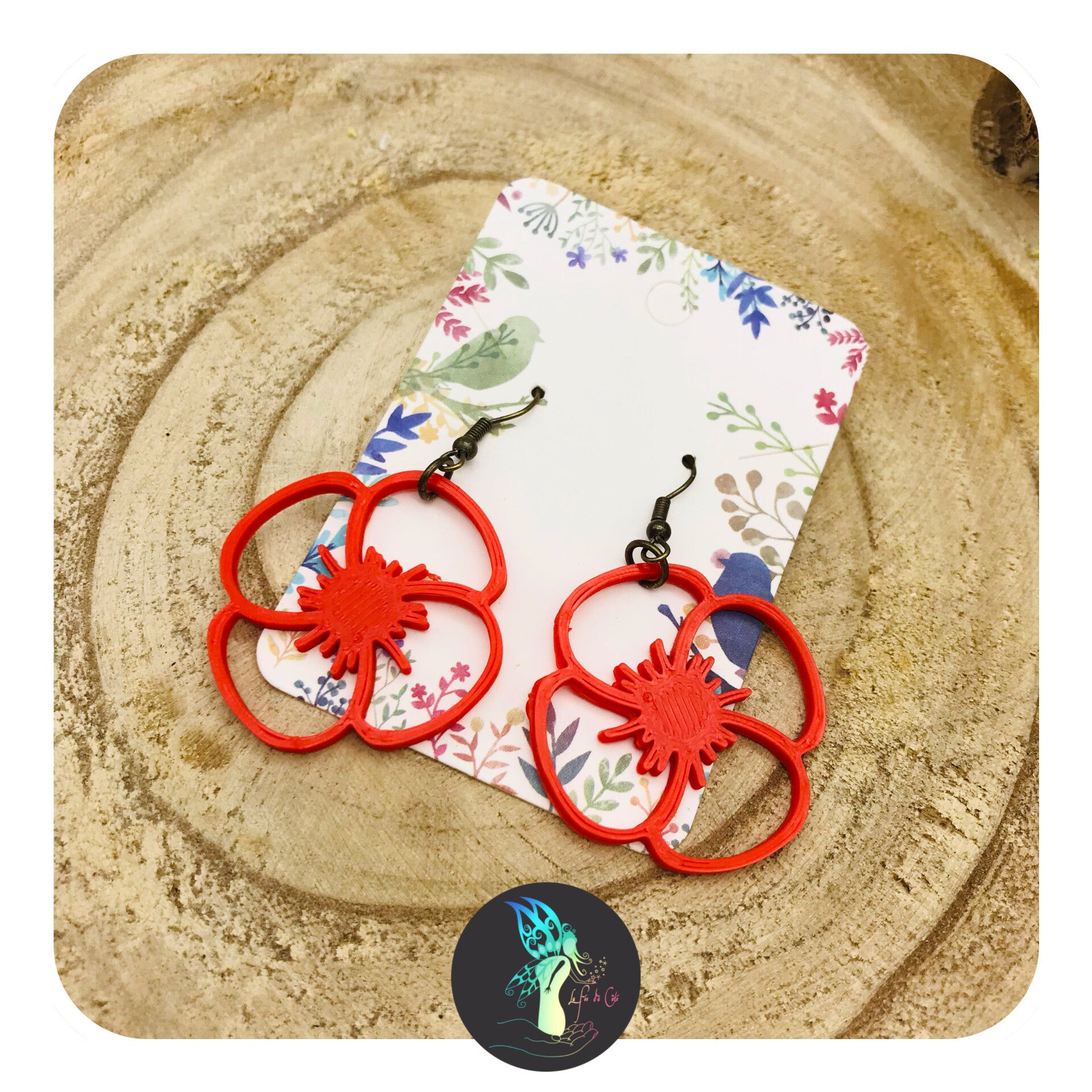 Boucles d’oreilles - Coquelicot