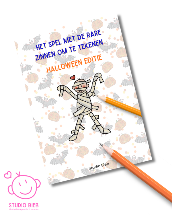 Halloween editie - Het spel met de rare zinnen om te tekenen