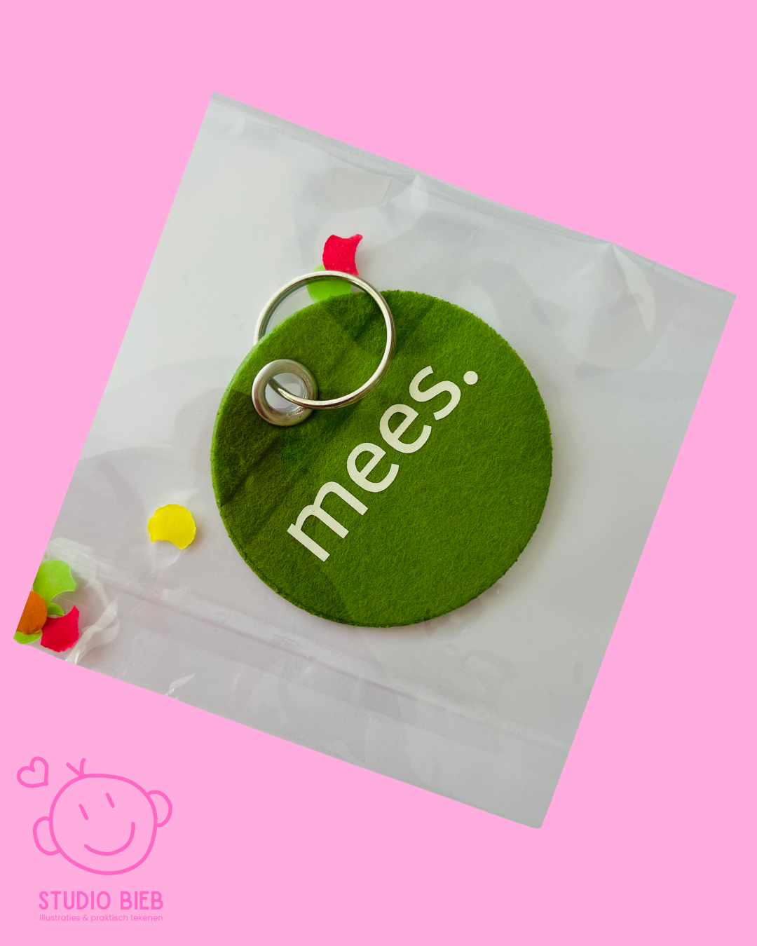 Sleutelhanger mees groen