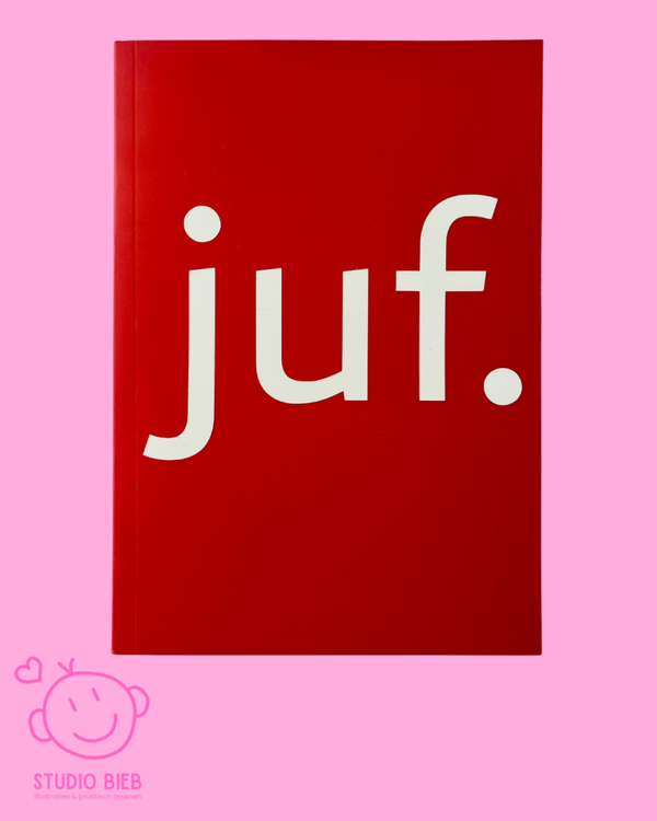 Schrift A5 Juf Rood
