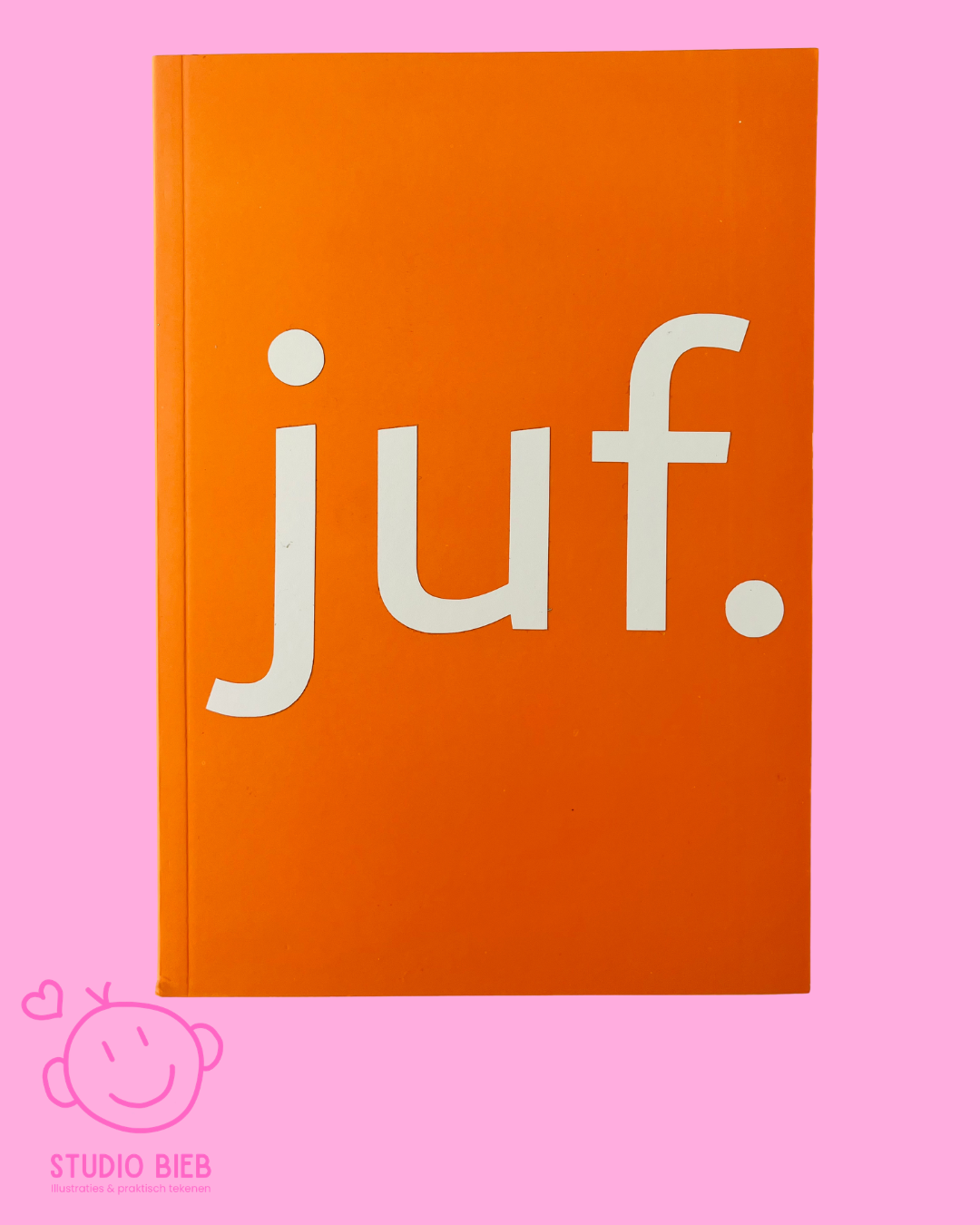 Schrift A5 Juf Oranje
