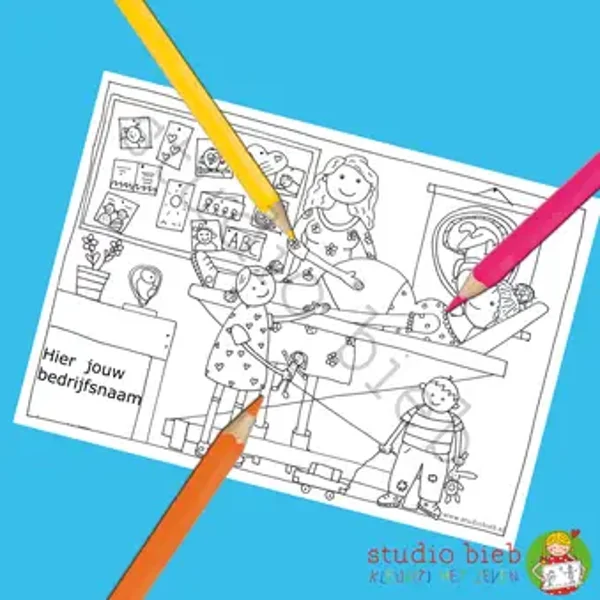 Kleurplaat Verloskundige