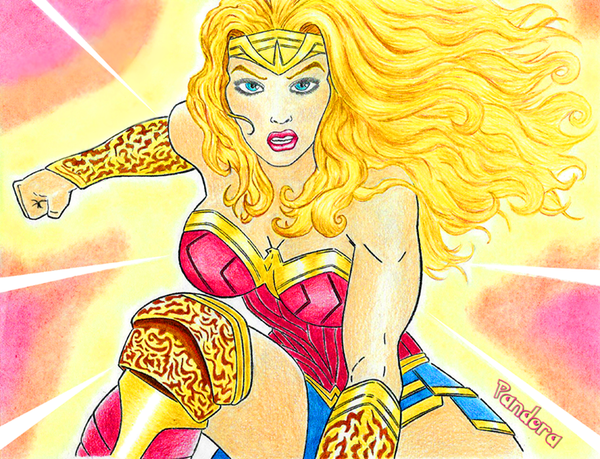 Wonder Woman (blonde) on Canvas
