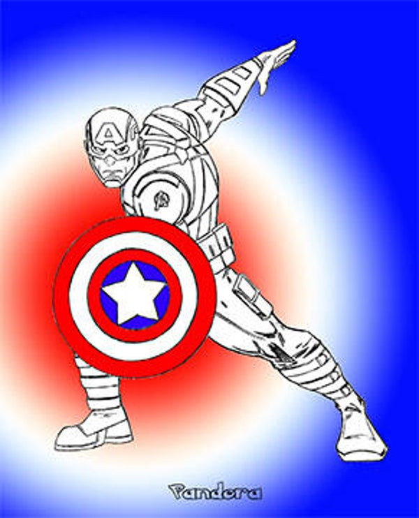Captain America by Pandora on Canvas