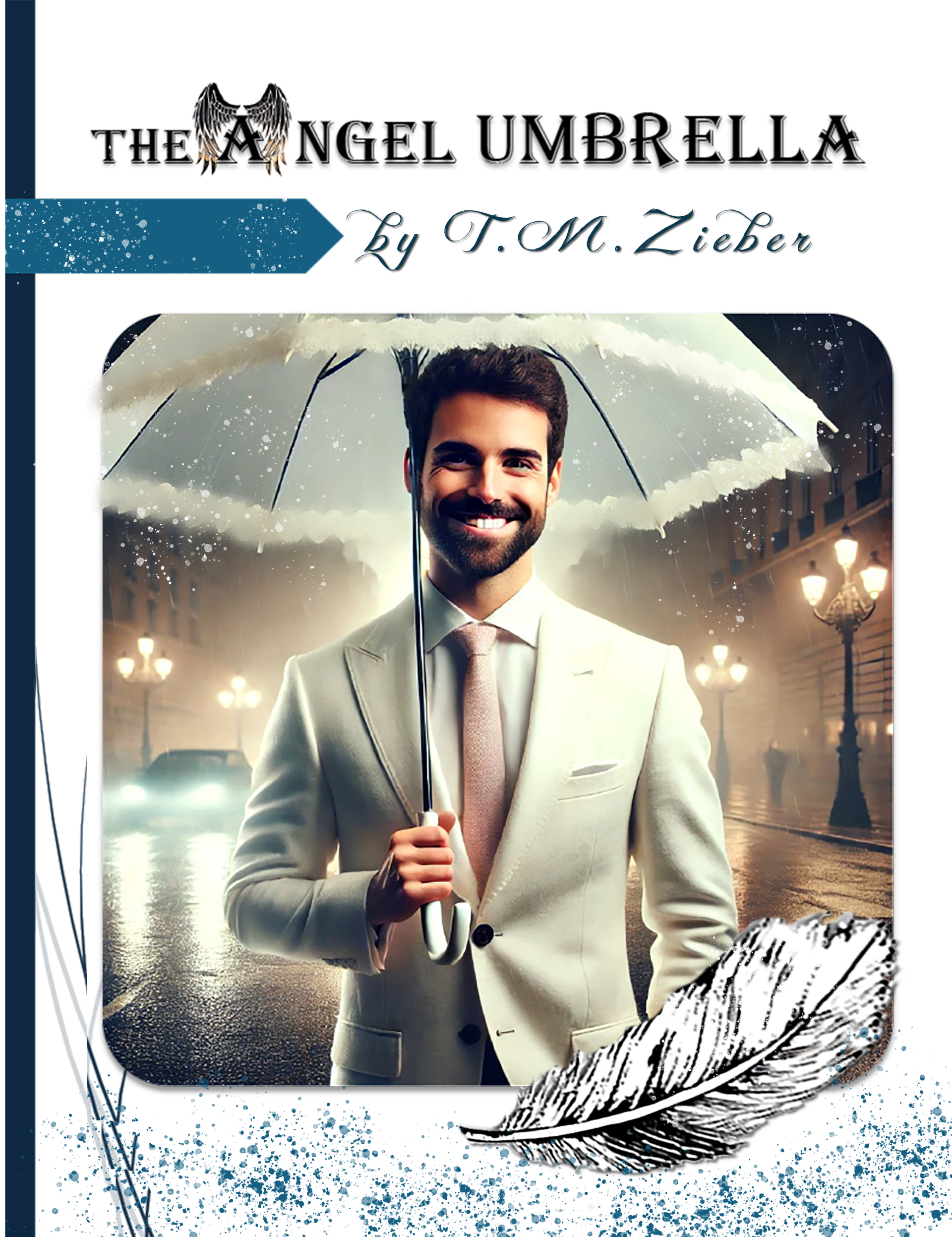 The Angel Umbrella by TM Zieber | A 57 page read & color book