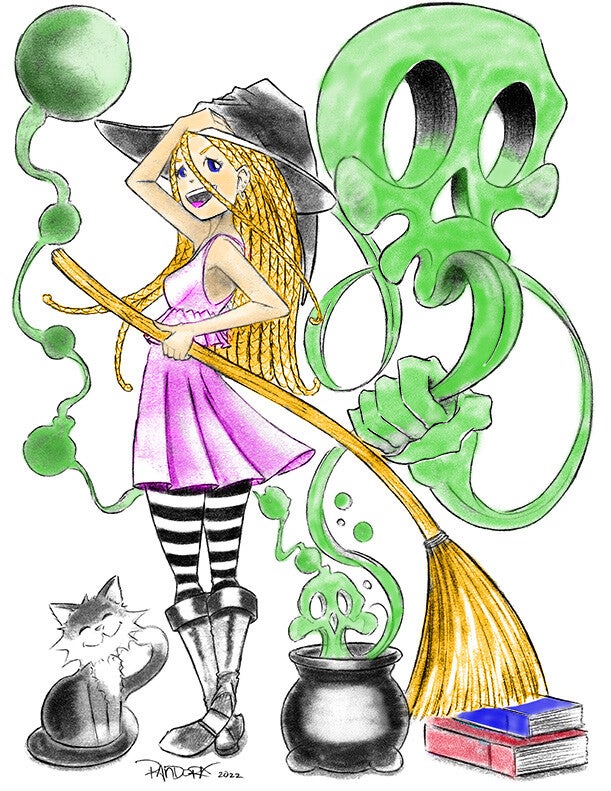 Good Witch - January on Canvas